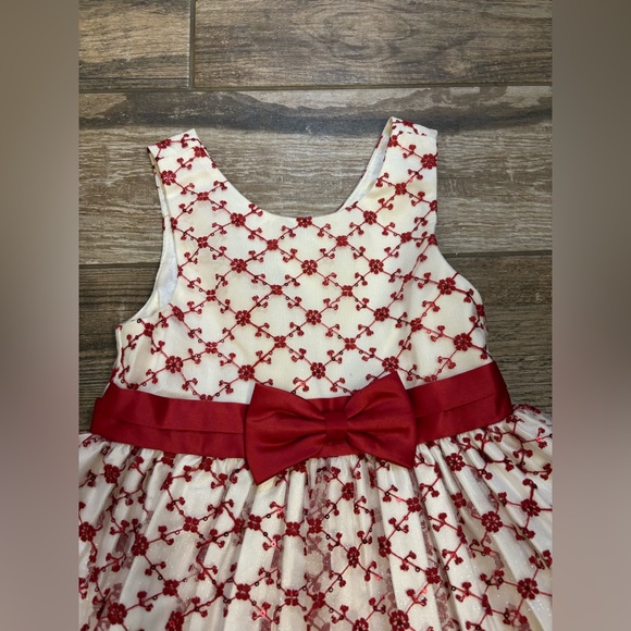 Rd and White American Princess Christmas Dress - Picture 2 of 2